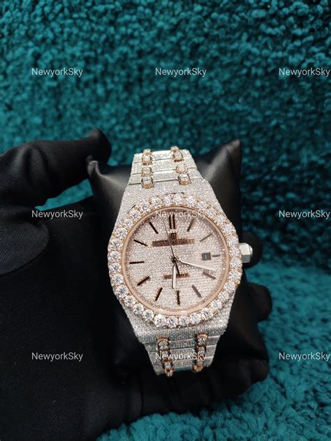 fake all diamond watch|moissanite diamond watch.